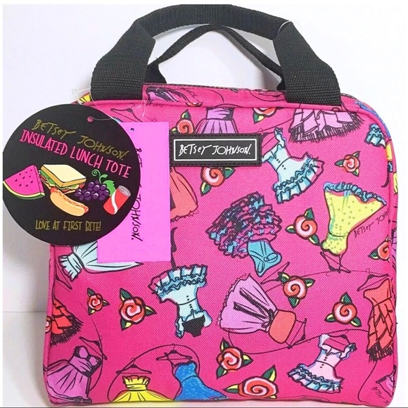 betsey johnson lunch bag cat